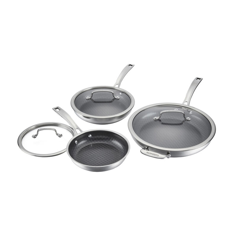 FusionPlus® Hybrid 6pc Skillet Set– 8” with Lid, 10” with Lid, 12” with Lid"